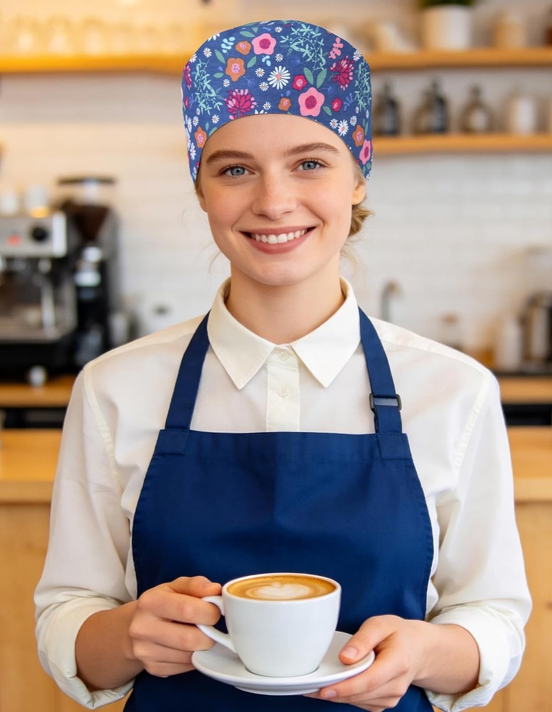 Adjustable Working Cap Elastic TieBack Scrub Cap Unisex One Size Colors