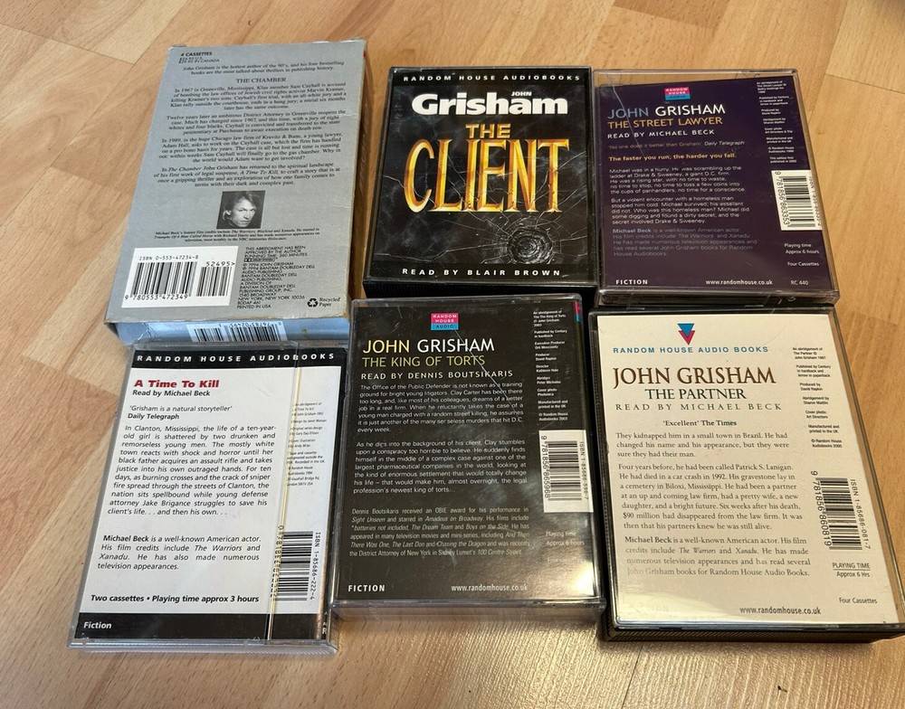 John Grisham Audio Cassette Bundle x 6