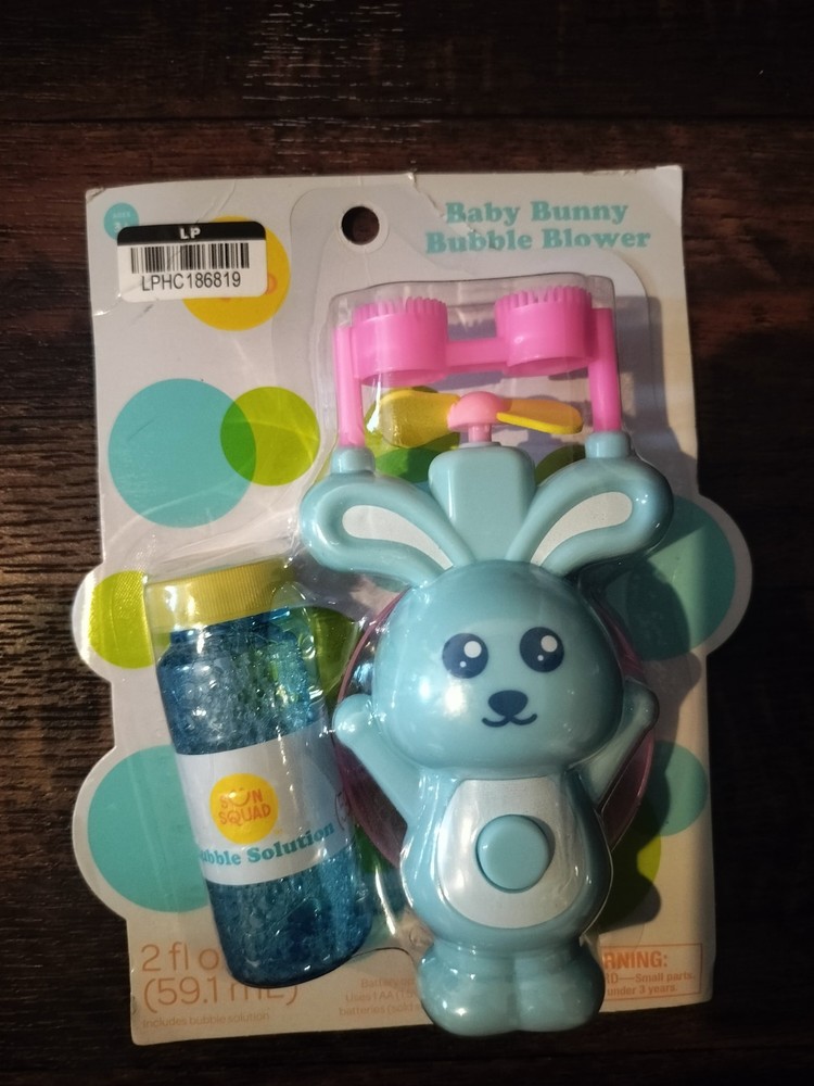 Bubble Blower Machine with Solution – Cute Blue Bunny Shape, New Toy