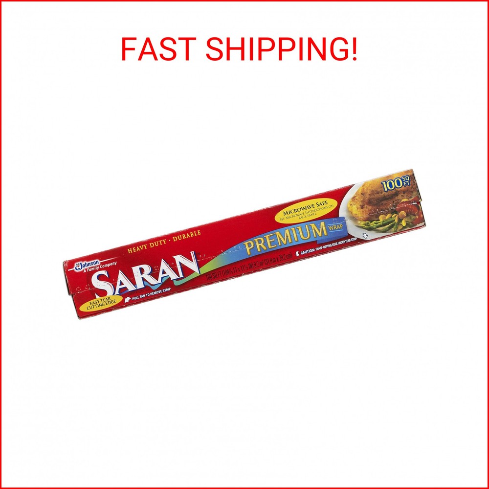 Saran Premium Plastic Wrap, 100 Sq Ft
