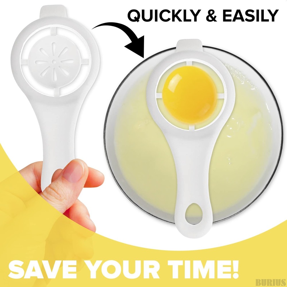 3-PACK Tool Yolk White Separator - Egg Divider Strainer Screen Filter - Bakin...