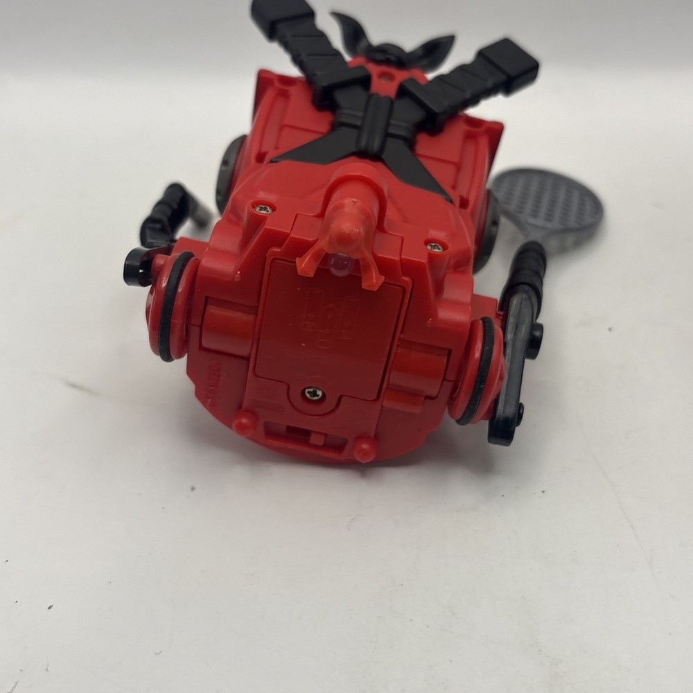 Spin Master Ninja Bots Battling Robots Red & Black 4" Tested W/ Weapons TESTED