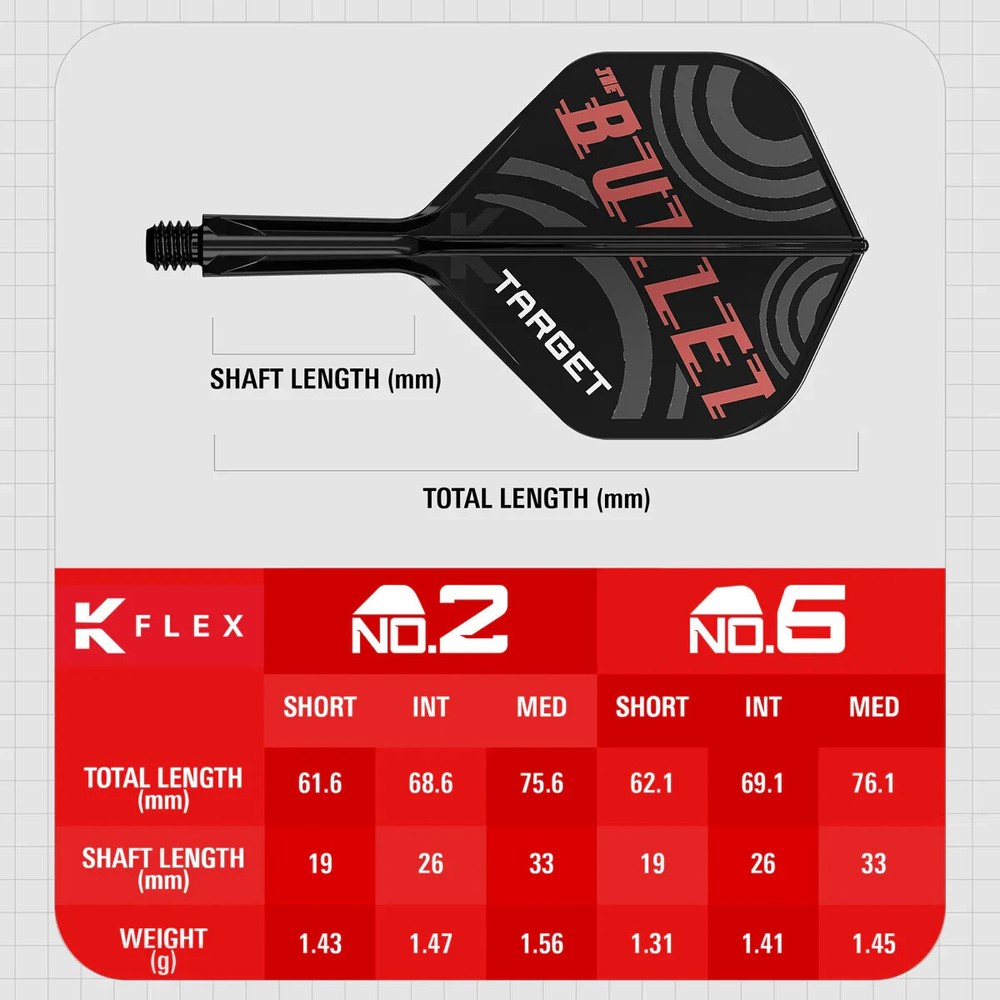 STEPHEN BUNTING TARGET K-FLEX 1 PIECE INTERMEDIATE SHAFT NO2 FLIGHT