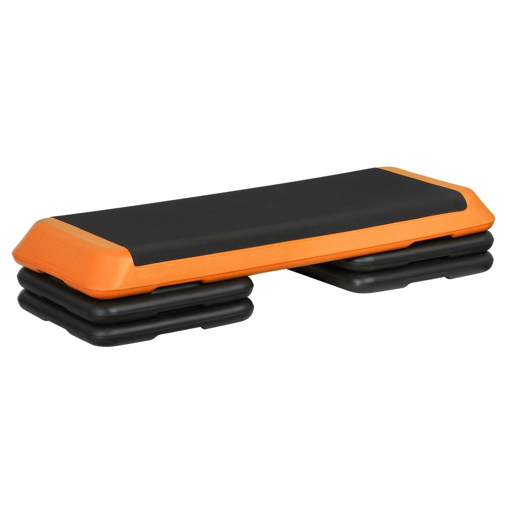 43" Indoor Training 4"- 8" Exercise Aerobic Stepper Workout Step Storage Orange