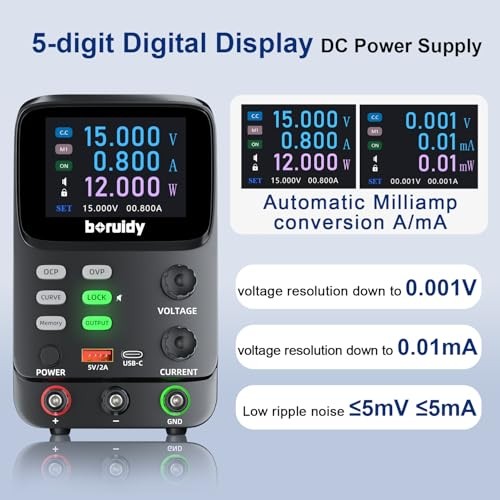 DC Power Supply Variable 30V 5A, 5 Digit TFT 30V 5A(150W Memory/Curve Chart)