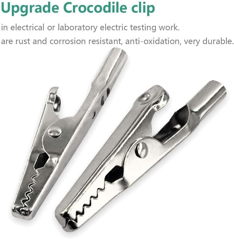 Versatile 25Pcs Crocodile Clips - Ideal for Electrical Testing & DIY Projects