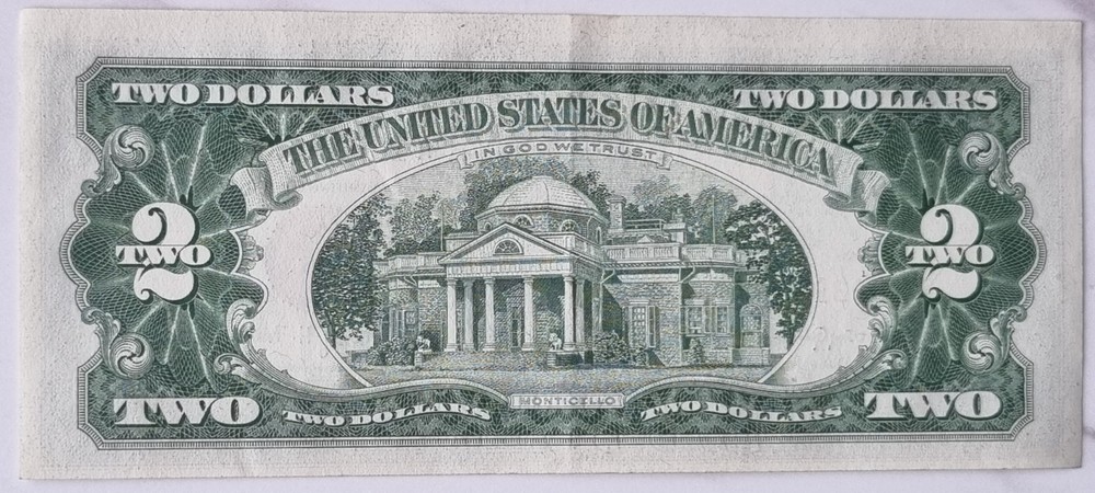 1963 A Two Dollar United States Note $2 UNC Uncirculated Red Seal Bill