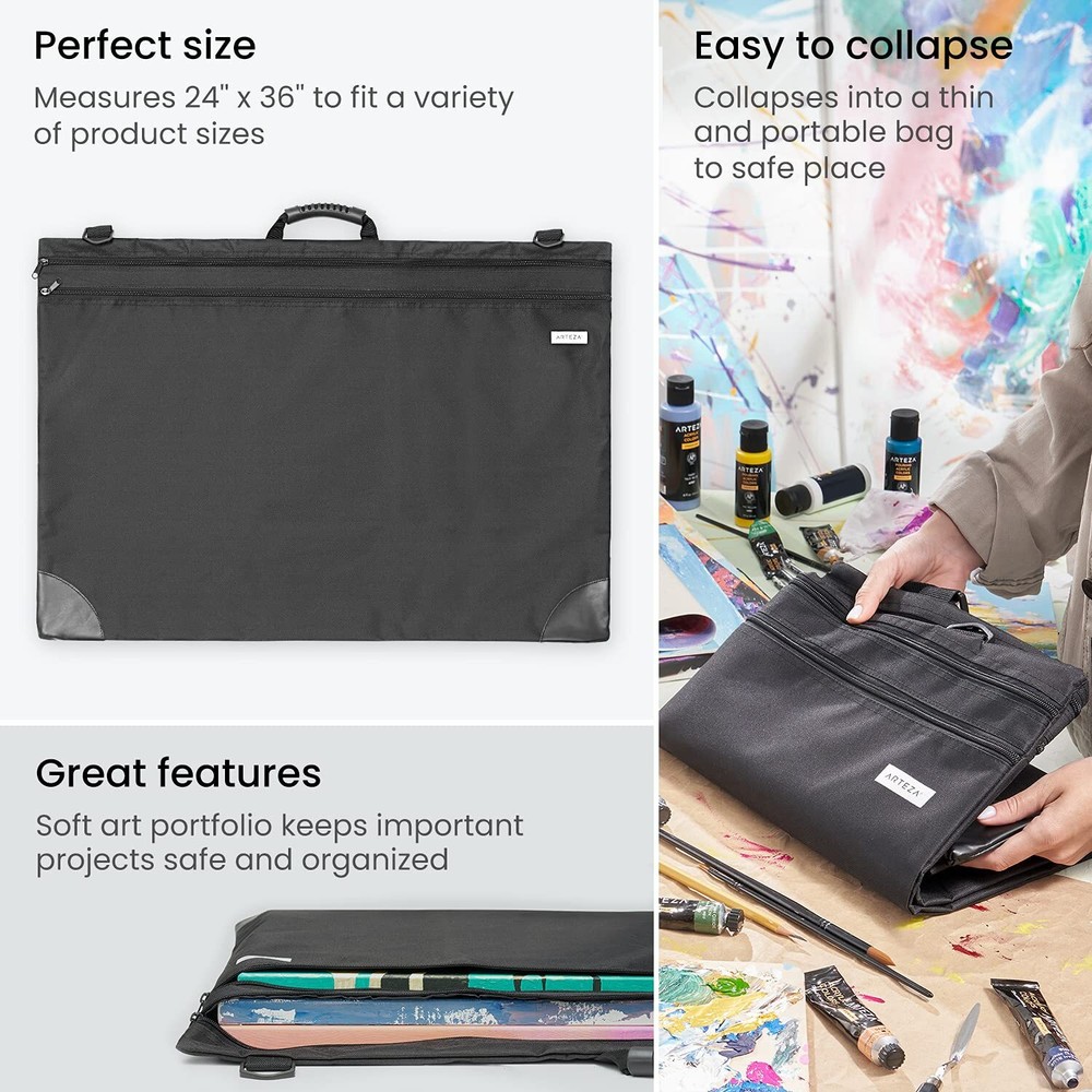 Arteza Soft Portfolio | Black | 24 x 36