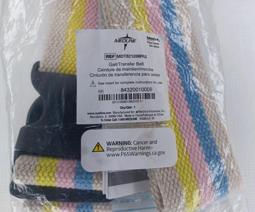 Medline Gait Transfer Belt New