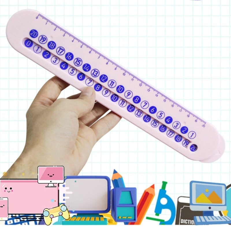 Math Learning Made Fun and Easy 2-purpose Number Decomposition Ruler for Kids