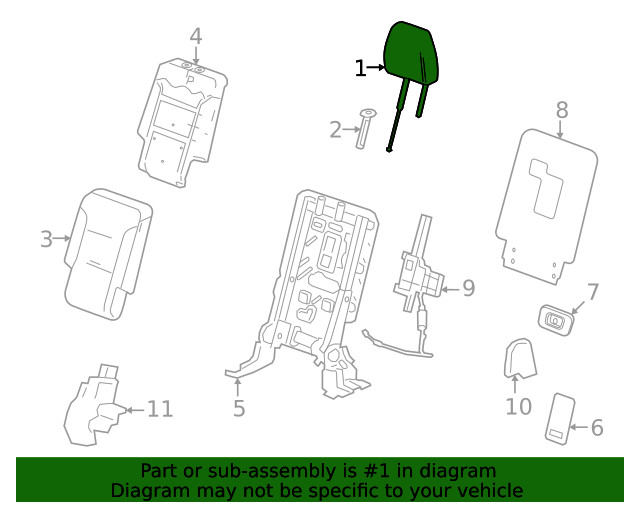 Genuine GM Headrest Outer 85735303