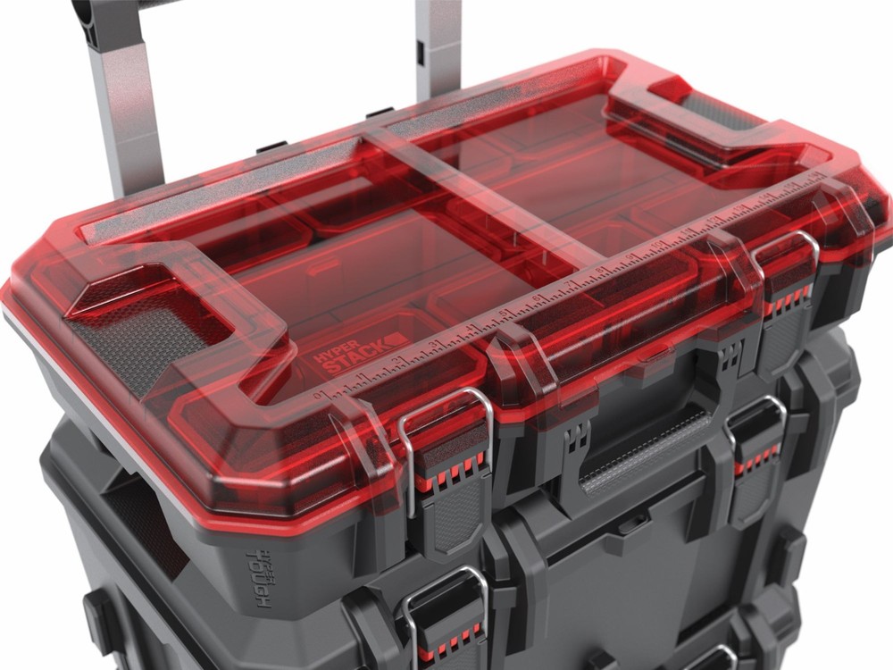 Hyper Tough 3-Pc Heavy Duty Modular Rolling Toolbox System Black