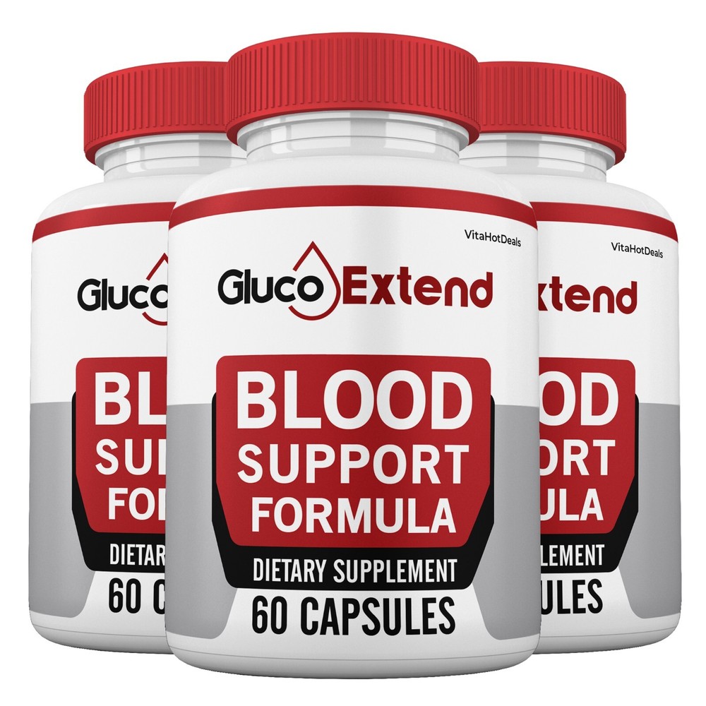 Gluco Extend Capsules Blood Support, GlucoExtend Pills Glyco Support (3 Pack)