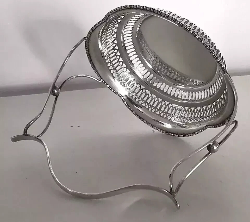Mappin & Webb Solid Silver Cake Basket - Sheff. 1905