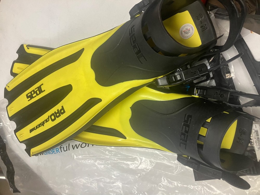 Seac Pro Propulsion-Yellow-Small/Medium-Open Heel-Brand New