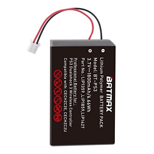 3-Pack 1800mAh Battery Replacement for PS3 DualShock 3 Wireless Controller