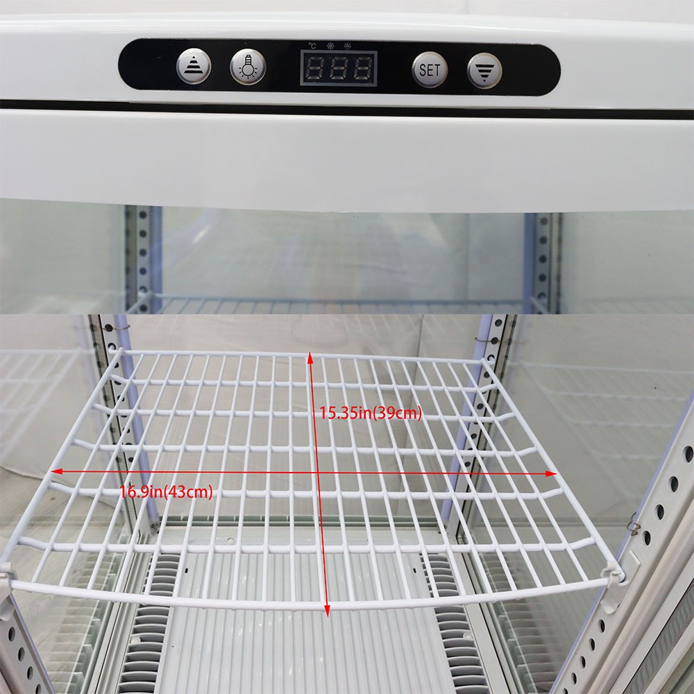 110V Vertical Refrigerated Cake Display Showcase Defogging Style Cabinet