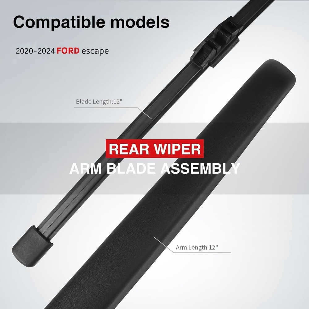 Rear Windshield Wiper Arm Blade Set for Ford Escape 20202024 Replacement