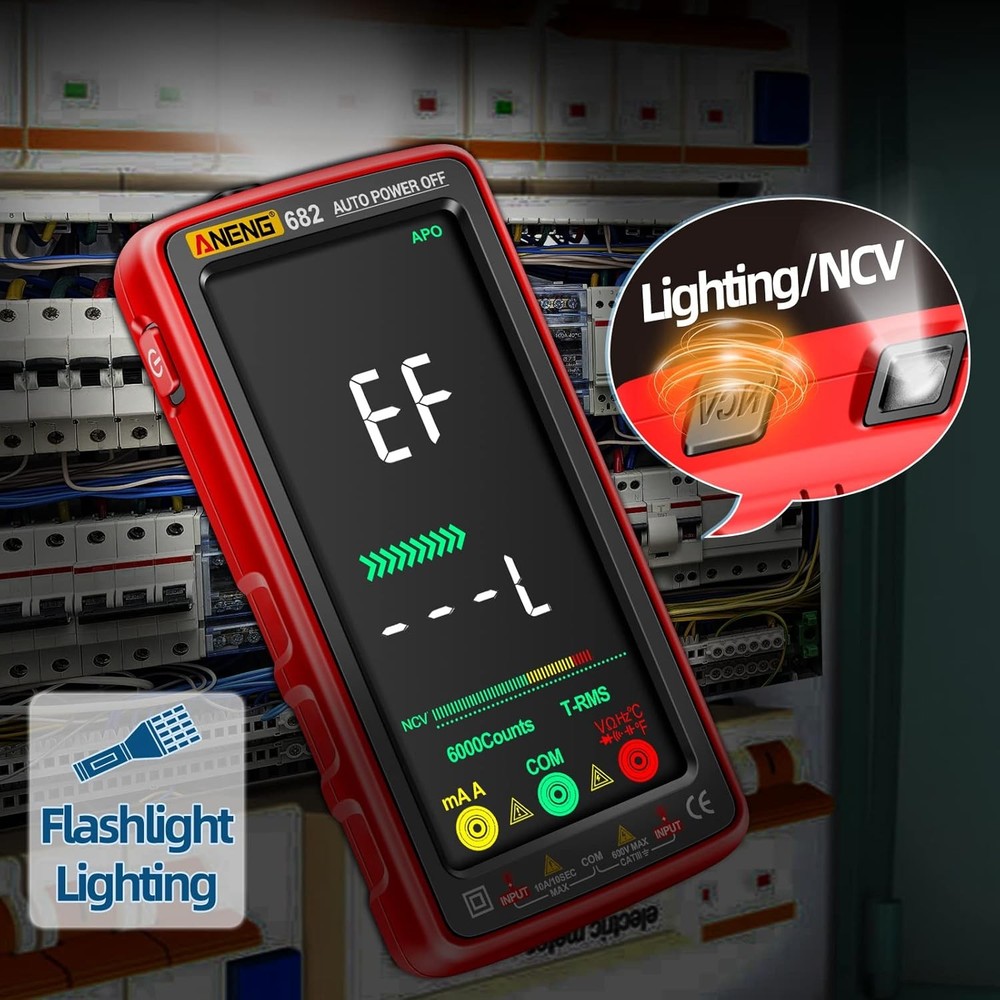 ANENG Multimeter Tester Color LCD TRMS Auto-Ranging 6000 Counts Multicolor