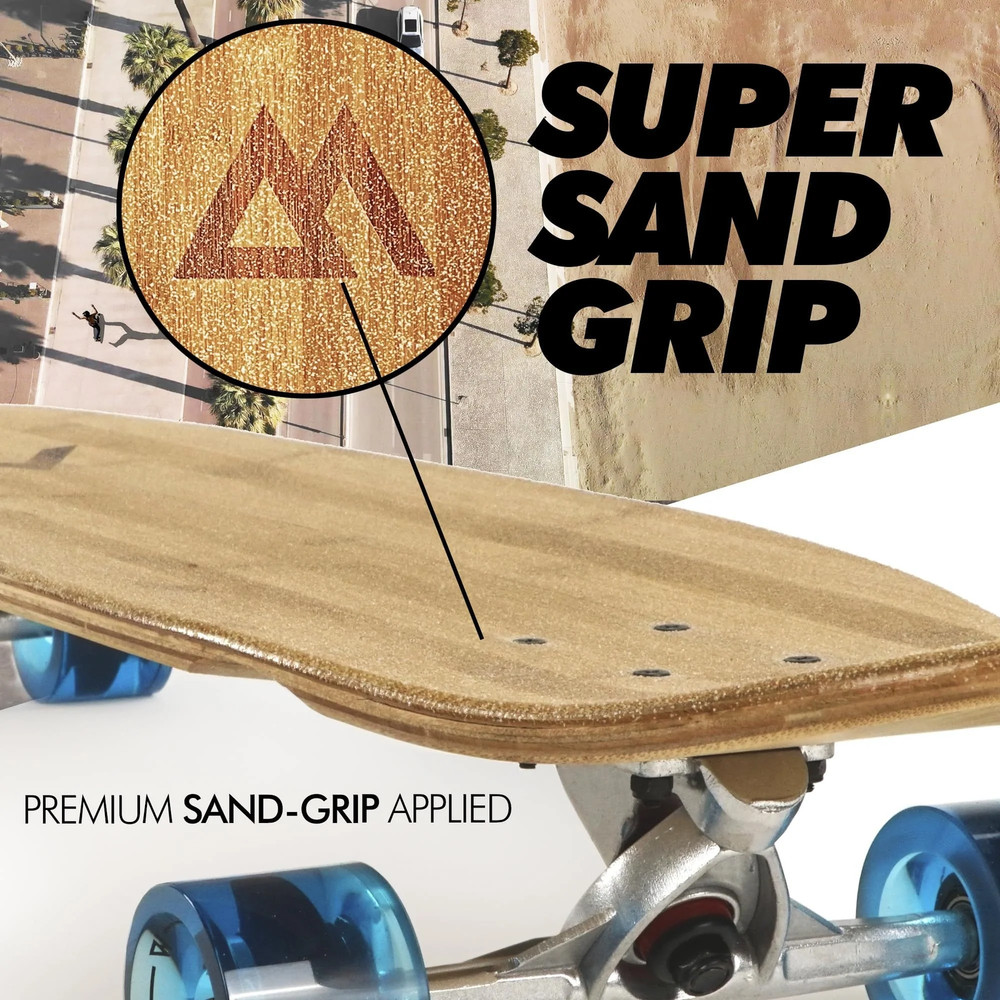 Longboard Skateboard 44in Kicktail Cruiser Longboard Bamboo/Hard Maple Deck
