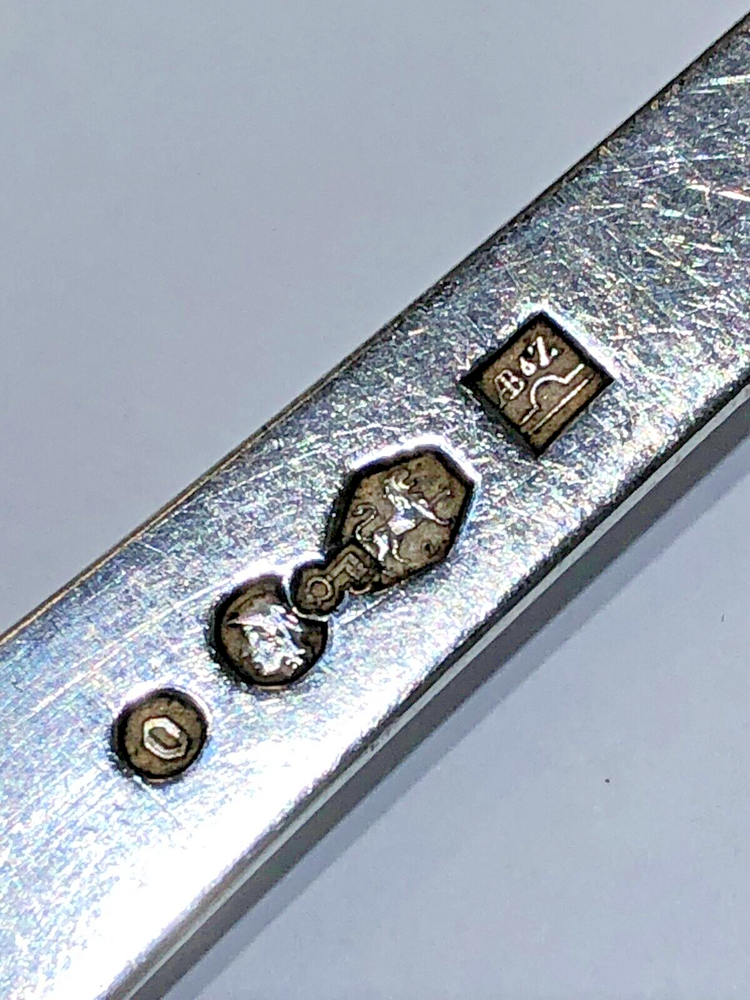 Antique 1873 Dutch Silver Spoon Rat Tail Pattern- .833-Key Export stamp