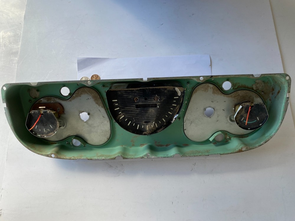 Dirty Dented Broken Gauges-Dash Instrument Panel Cluster BACKING PLATE-CHEVY C10