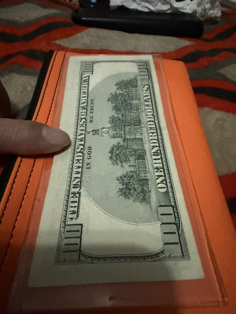1996 $100 Dollar Bill Off-Center Misaligned Error