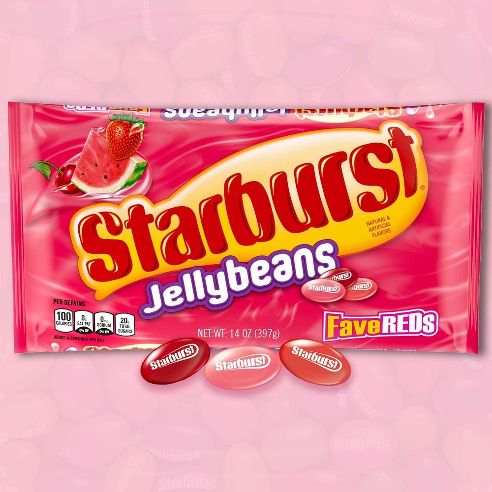 STARBURST Red FruitFlavored Jelly Beans Easter Candy, Jellybeans for Easter B...