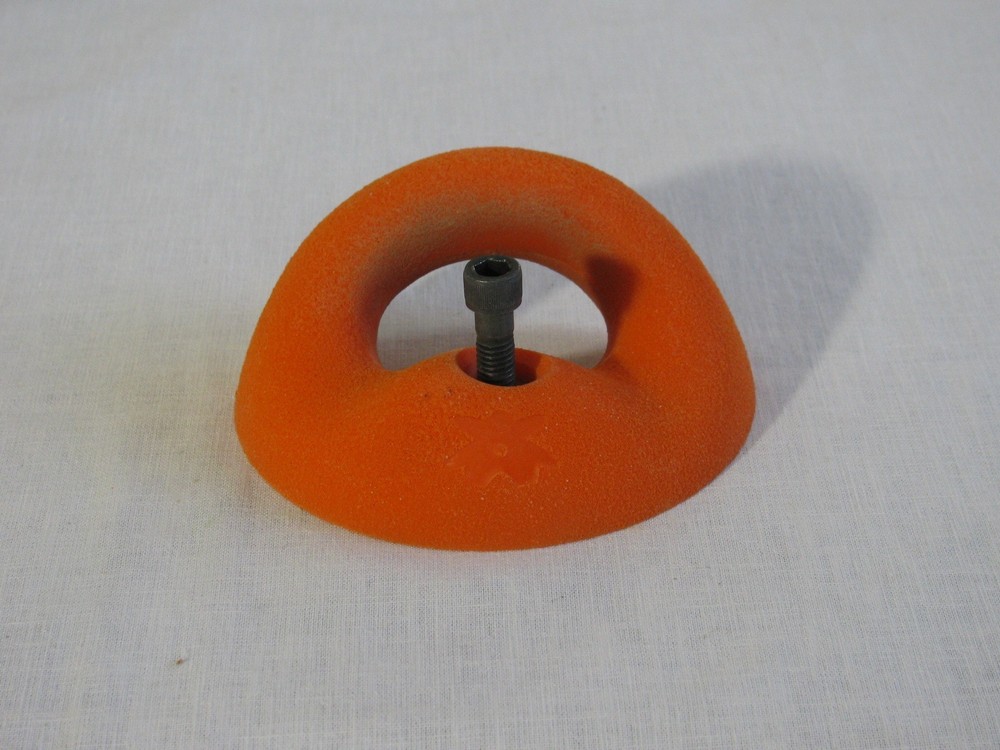 Atomik? Open Handle Climbing Wall Hold w/Bolt, Orange, Unbranded