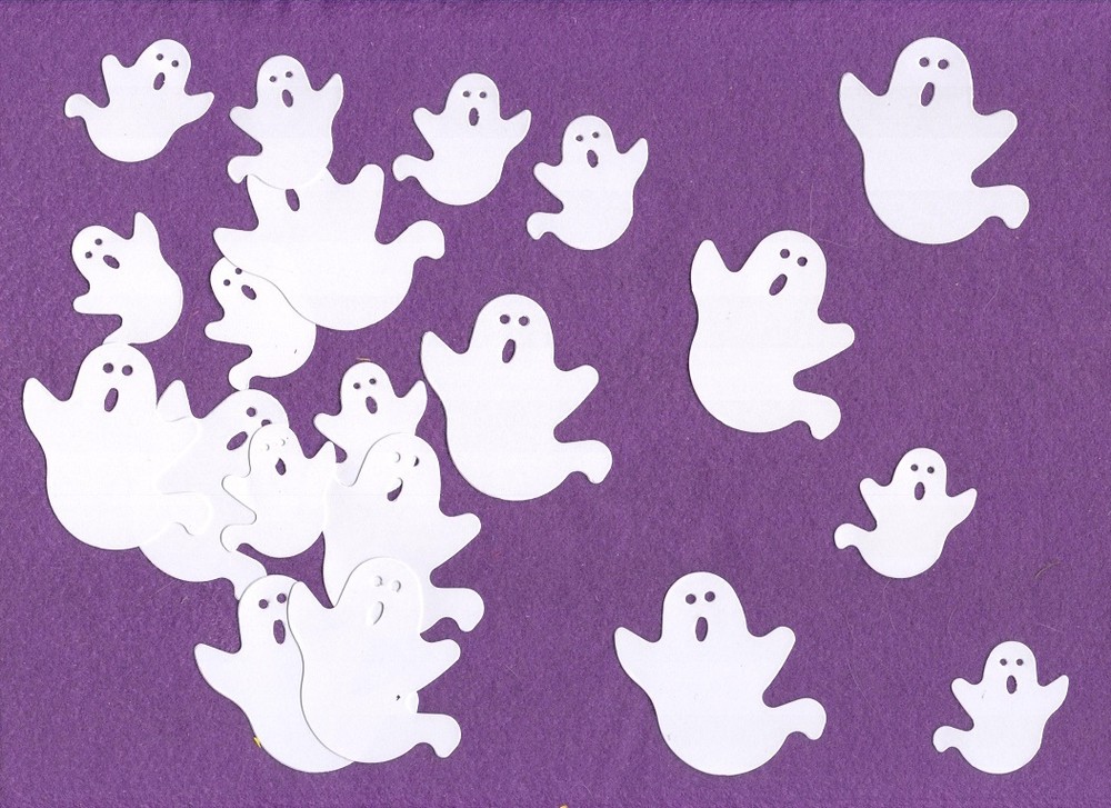 GHOST die cuts scrapbook cards