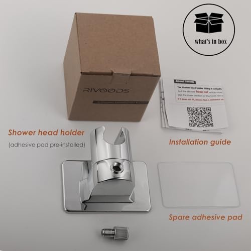 Handheld Shower Head Holder - No Drill - 360 Variable Adjustable - Tension Nut