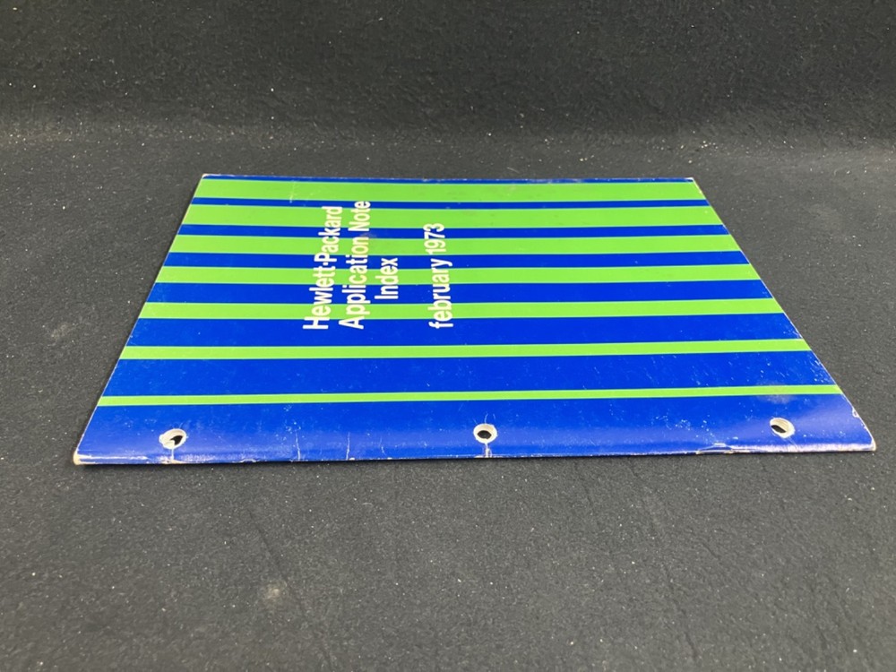 HEWLETT PACKARD APPLICATION NOTE INDEX, FEBRUARY 1973