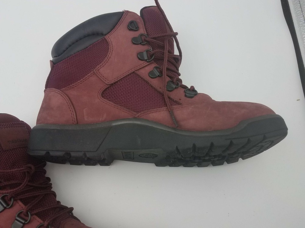 Timberland Size 6 Boys A1259 Maroon Red Boots