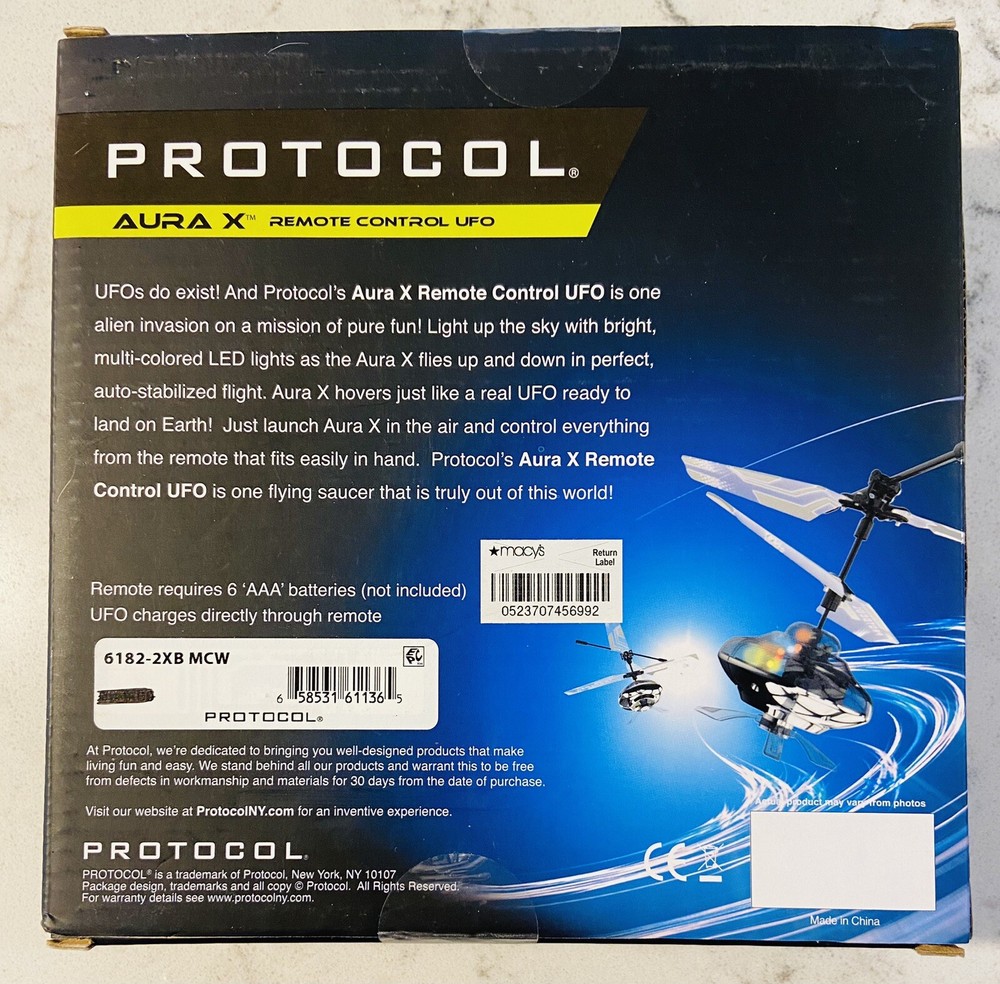 PROTOCOL AURA X REMOTE CONTROL UFO WITH LIGHTS
