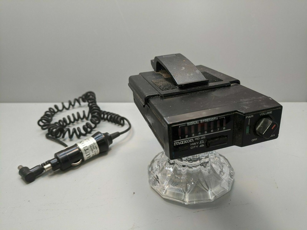 MAXON MINI RADAR DETECTOR RD-25 Superheterodyne Receiver Anti-False TESTED HTF