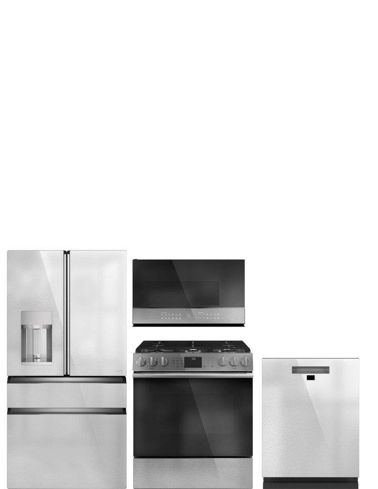 GE Cafe Modern Glass Collection 4 Piece Kitchen Package