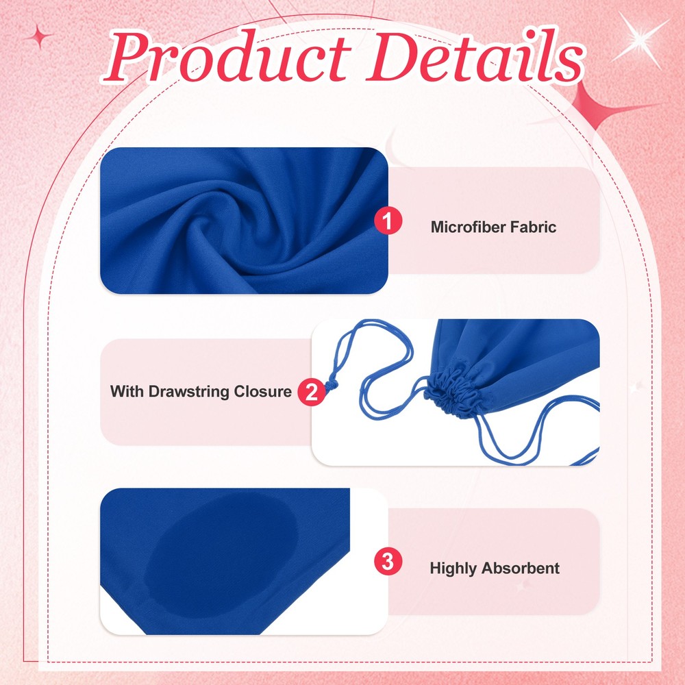 Ski Goggle Bag, Microfiber Bag with Cloth 4 Pcs Blue/Light Blue/Pink/Red