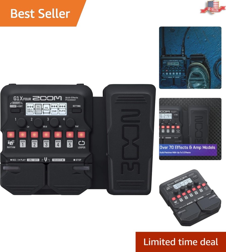 Battery-Powered Multi-Effects Processor with 70+ Sounds and Expression Pedal