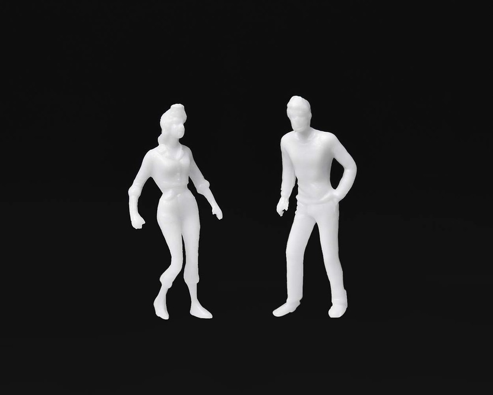 DS. DISTINCTIVE STYLE 50Pcs 1/4 Scale Figures Unpainted scale, White