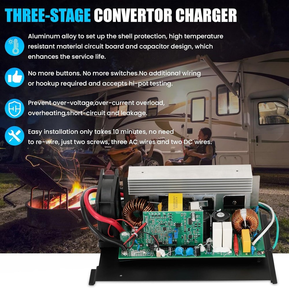 RV Power Converter DC Main Board Assembly Unit for WF-8900-AD Series & Parallax