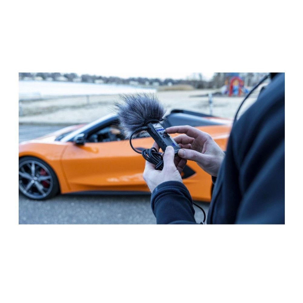 Zoom H1essential Stereo Handy Recorder and Hairy Windscreen Bundle