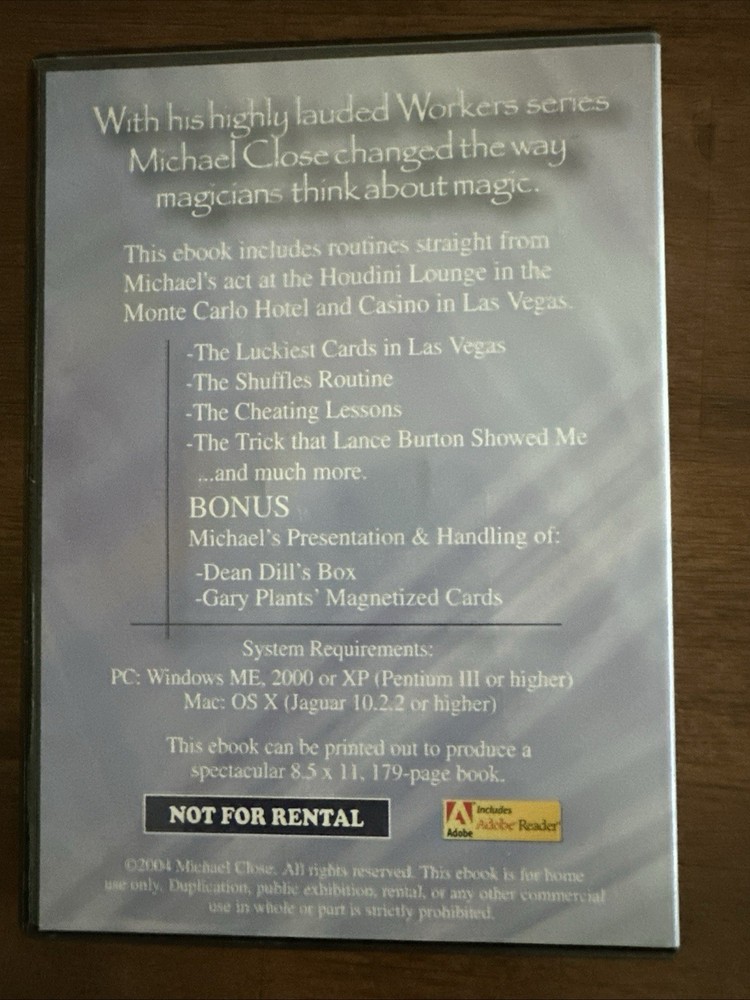 Michael Close Magic Set Of 4 CD-ROM