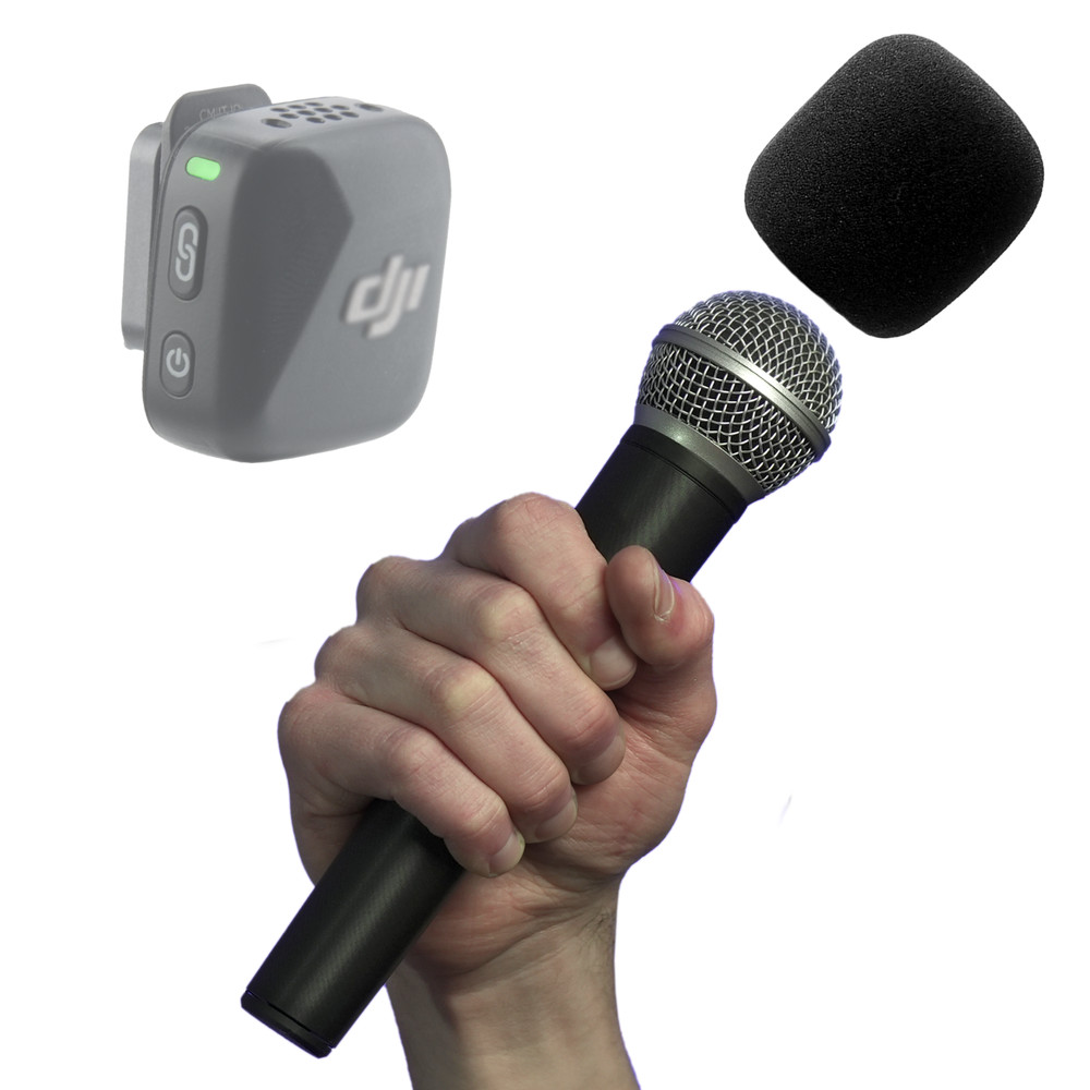DJI Mic Mini Pro Interview Handle Adapter -- Wireless Microphone  + RODE Micro