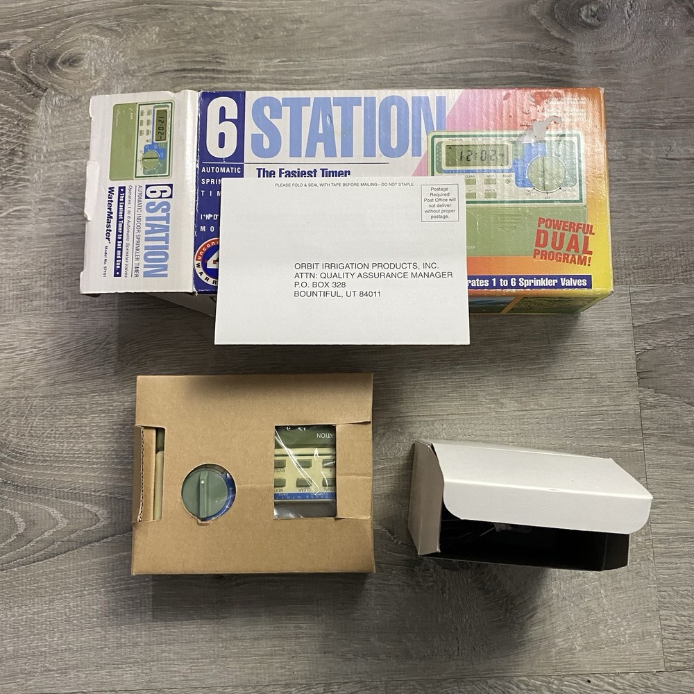 Orbit WaterMaster 6-Station Outdoor/Indoor Programable Sprinkler Timer New🔥🔥🔥