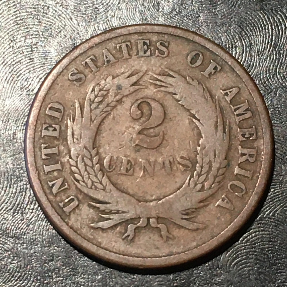 1868 Two Cent Piece - High Quality Scans #L239