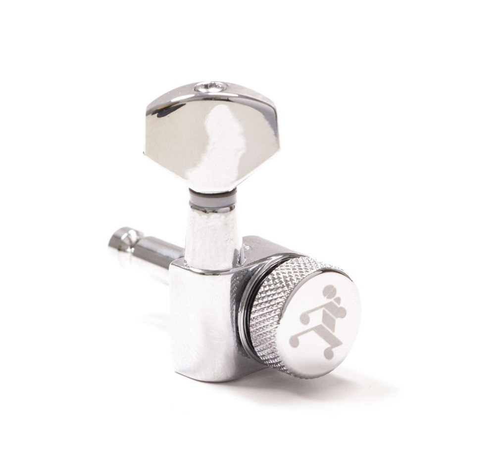 Genuine Tone Ninja 19:1 Locking Tuners, 6 Inline non-staggered set, Chrome