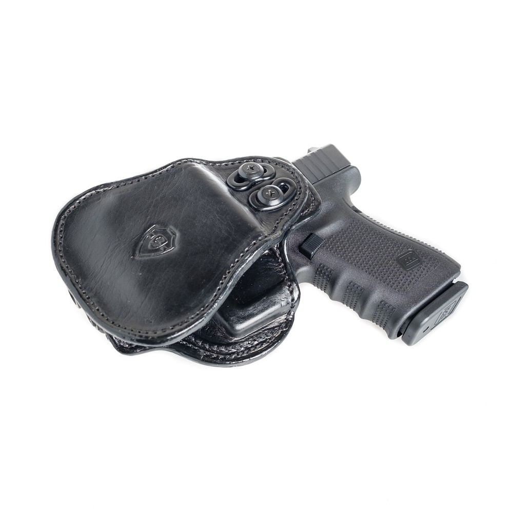 PADDLE LEATHER HOLSTER FOR SIG SAUER P320 COMPACT. OWB PADDLE ADJUSTABLE CANT.