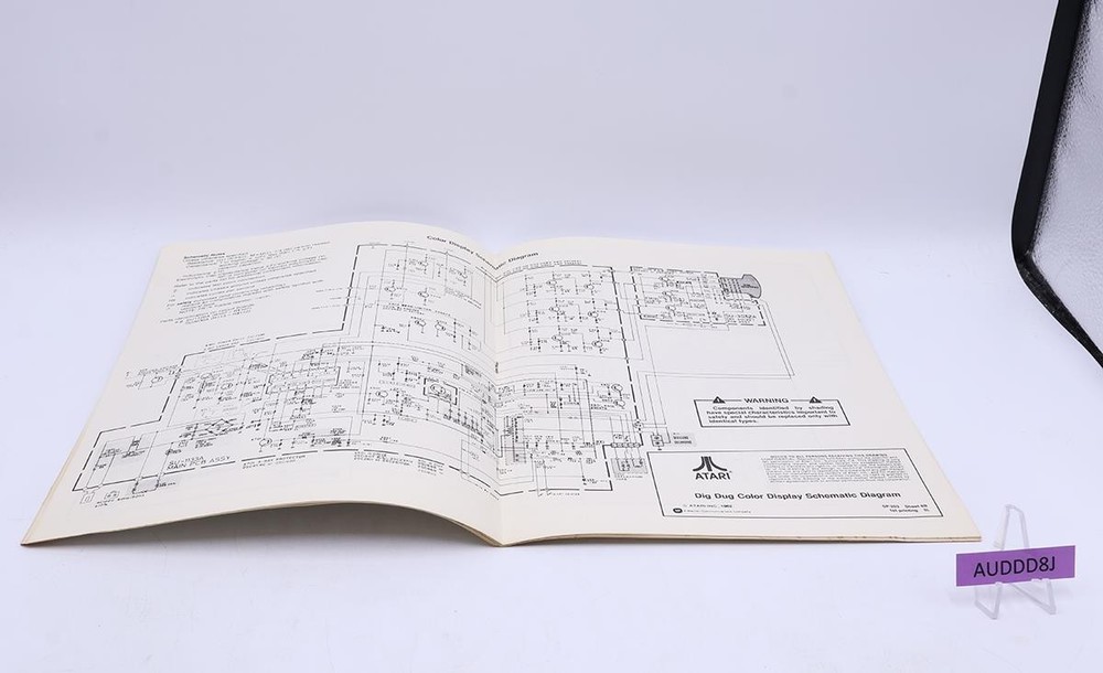 ATARI DigDug 1982 Arcade Game Schematic Package Supplement ONLY Vintage