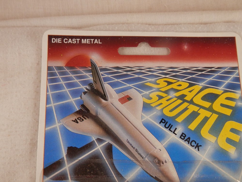 USA Space Shuttle die cast metal pull back 4" 2 pieces