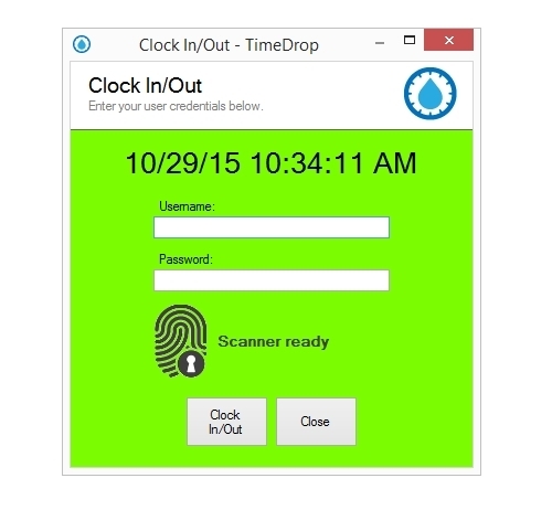 Time Clock Software & 4500 Series Biometric Fingerprint Scanner Reader, TimeDrop